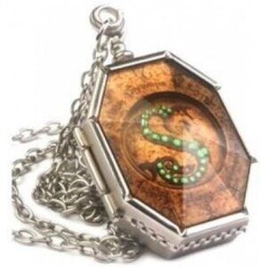 Harry Potter Horcrux Necklace Locket - Base Metal, Lobster Clasp, Cable Chain, A